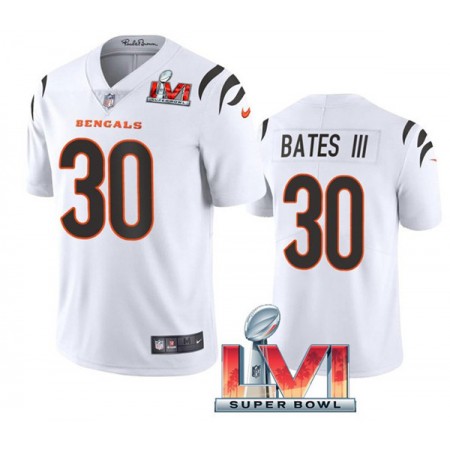 Tröjor Cincinnati Bengals Jessie Bates III 30 Vit 2022 Super Bowl LVI Vapor Limited - Män Tröjor Cincinnati Bengals Jessie Bates III 30 Vit 2022 Super Bowl LVI Vapor Limited - Män